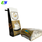 chiusura lampo d'imballaggio stampata su ordinazione della borsa di caffè 250g con il pacchetto inferiore del caffè del blocchetto piano della valvola