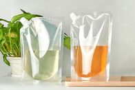 Di Eco del supporto 250ml sacchetto trasparente amichevole potabile dell'alimento su con il becco Juice Drink Pouch di plastica