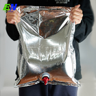 Sacchetto su misura del becco metallizzato bag in box di dimensione per l'imballaggio liquido con l'ugello della farfalla