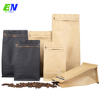 le borse di caffè di carta kraft di 250g 500g 1kg 5lb quadrano l'imballaggio inferiore dei fagioli