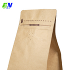 le borse di caffè di carta kraft di 250g 500g 1kg 5lb quadrano l'imballaggio inferiore dei fagioli